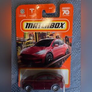 Tesla Model Y Packaging with Brown and Black Text